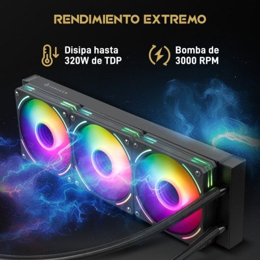 Forgeon Solum Refrigeración Líquida 360 ARGB Kit Liquid Cooler Negra