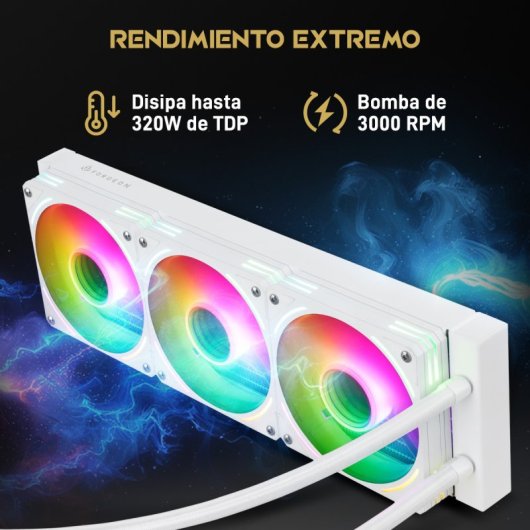 Kit Forgeon Solum Liquid Cooling 360 ARGB Frigorífico Líquido Branco