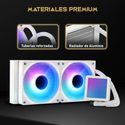 Forgeon Solum Refrigeración Líquida 240 ARGB Kit Liquid Cooler Blanca