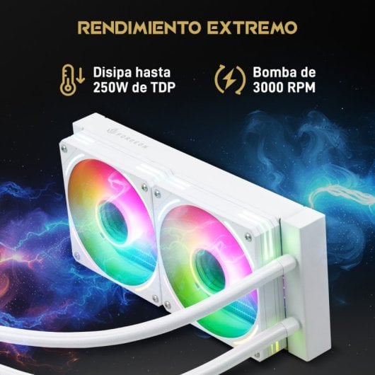Forgeon Solum Refrigeración Líquida 240 ARGB Kit Liquid Cooler Blanca