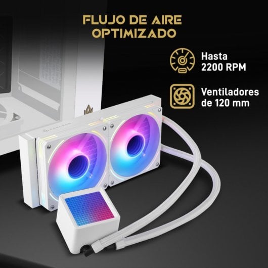 Forgeon Solum Refrigeración Líquida 240 ARGB Kit Liquid Cooler Blanca