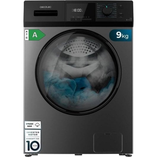 Máquina de Lavar Roupa Cecotec Bolero DressCode 9410 9 kg 1400rpm A Aço Inox Vapor Motor Inverter