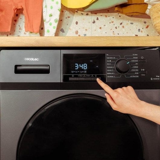 Máquina de Lavar Roupa Cecotec Bolero DressCode 9410 9 kg 1400rpm A Aço Inox Vapor Motor Inverter