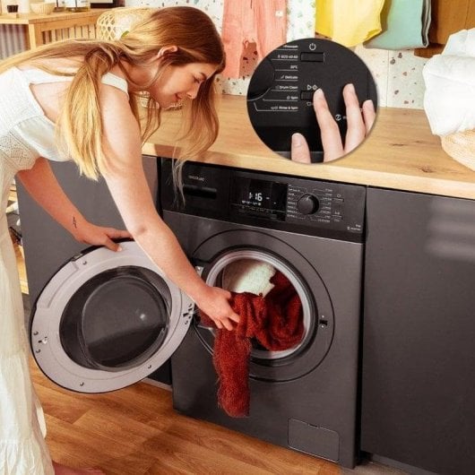 Máquina de Lavar Roupa Cecotec Bolero DressCode 9410 9 kg 1400rpm A Aço Inox Vapor Motor Inverter