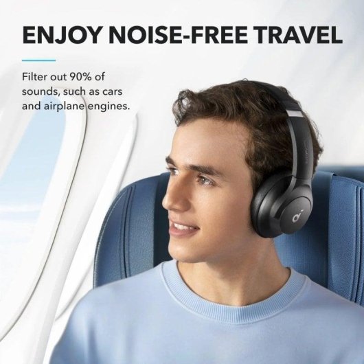 Soundcore Q20i Bluetooth Kopfhörer mit Hybrid-Aktiver Geräuschunterdrückung Blau