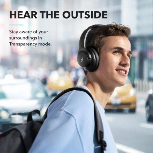 Soundcore Q20i Bluetooth Kopfhörer mit Hybrid-Aktiver Geräuschunterdrückung Blau