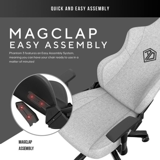 Andaseat Phantom 3 Grigio L Pelle Pvc