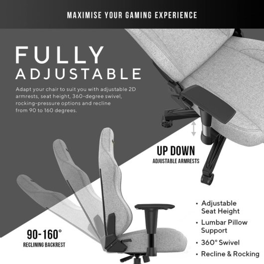 Andaseat Phantom 3 Grigio L Pelle Pvc