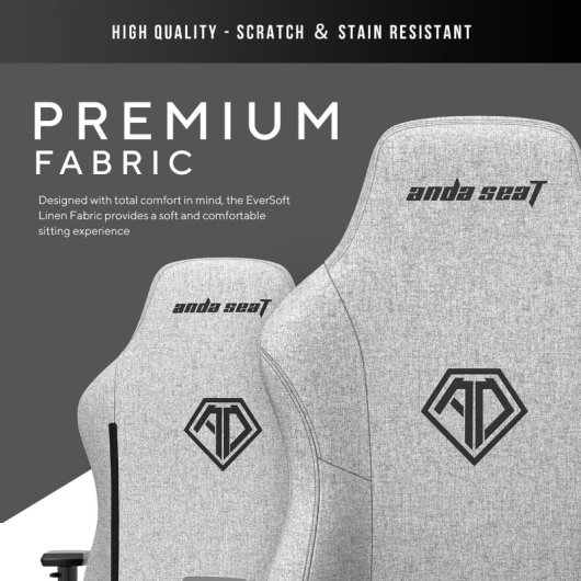 Andaseat Phantom 3 Grigio L Pelle Pvc