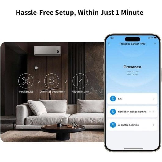 Sensore di Movimento Aqara FP1E Zigbee Interno Rilevamento mmWave AI Matter