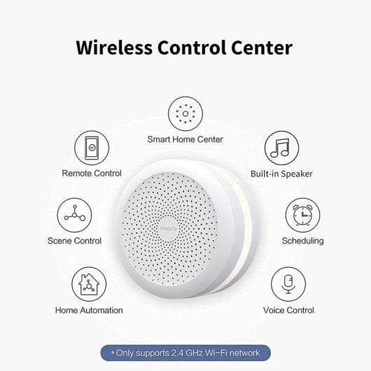 Centrale Domotique Aqara Hub M1S Gen 2 Wifi/Zigbee avec Google Assistant Alexa Siri et Lumière d’ambiance