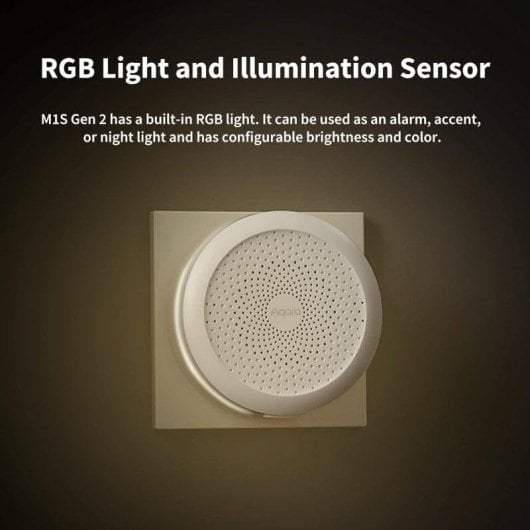 Centrale Domotique Aqara Hub M1S Gen 2 Wifi/Zigbee avec Google Assistant Alexa Siri et Lumière d’ambiance