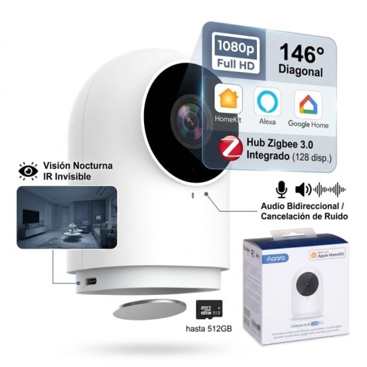 Aqara Camera Hub G2H Pro Cámara de Seguridad Inteligente FullHD Blanca