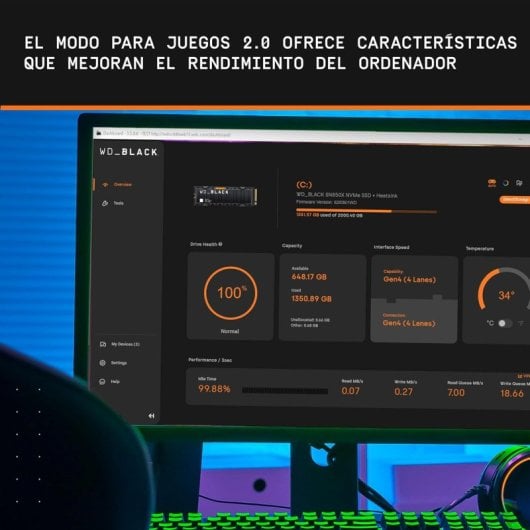 SSD WD Black SN850X 4 To 7 300 Mo/s avec dissipateur thermique NVMe PCIe 4.0 M.2 Gen4 16 GT/s