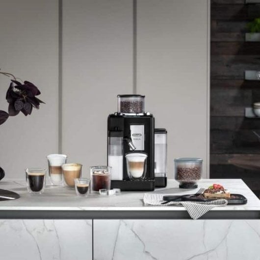 DeLonghi Rivelia Máquina de Café Automática com Moinho e Depósito para Leite 19 Bar Preto Onyx