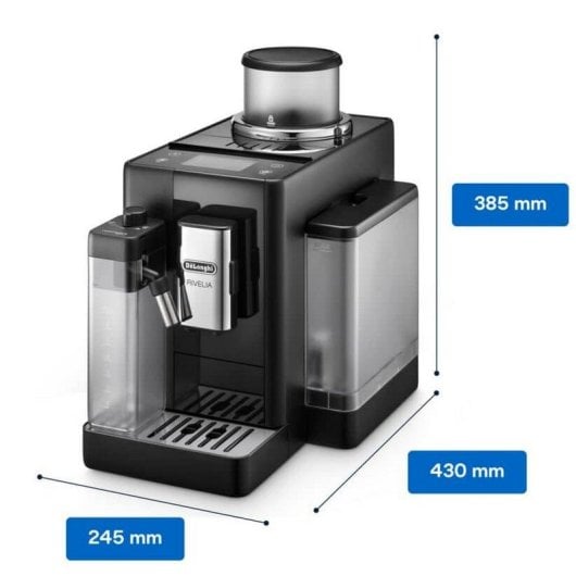 DeLonghi Rivelia Máquina de Café Automática com Moinho e Depósito para Leite 19 Bar Preto Onyx