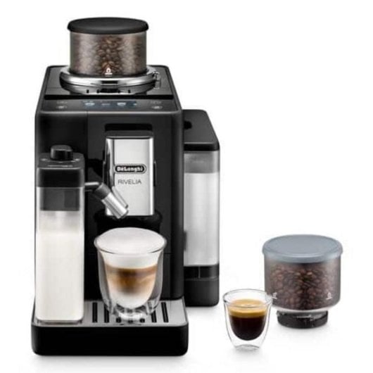Cafetera Superautomatique DeLonghi Rivelia EXAM440.55.B 1,4L 19 bars avec mousseur lait