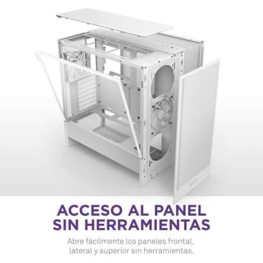 NZXT H5 Flow 2024 Midi Tower E-ATX Vidro Temperado USB-C Branca