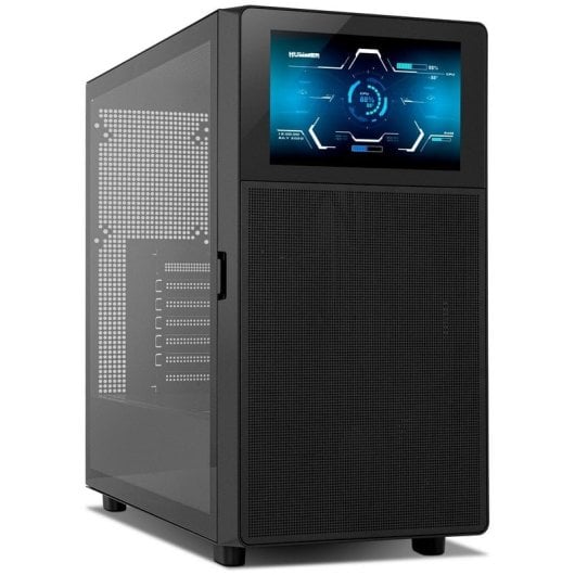 Nox Hummer BIOS Semi-Tower ATX con schermo LCD in vetro temperato USB-C Nero