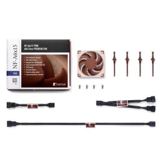 Ventilateur supplémentaire Noctua NF-A6X15 PWM 60 cm marron
