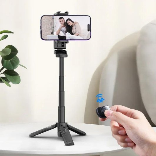 Selfie-Stativ Ulanzi JJ02-B mit Drahtlosem Fernbedienung und Kaltfuß Schwarz