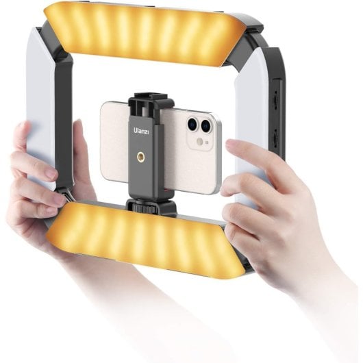 Ulanzi U200 Luce ad anello per registrazione mobile/DSLR 2500K-8500K con batteria ricaricabile