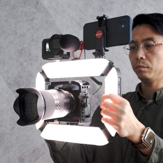Ulanzi U200 Luce ad anello per registrazione mobile/DSLR 2500K-8500K con batteria ricaricabile