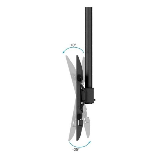 TooQ LPCE1175TSLI-XL-B Support Plafond TV/Moniteur 32 à 75" VESA 200x200 à 400x400 Max 60Kg