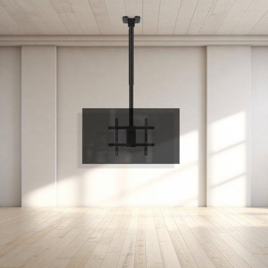 TooQ LPCE1175TSLI-XL-B Support Plafond TV/Moniteur 32 à 75" VESA 200x200 à 400x400 Max 60Kg