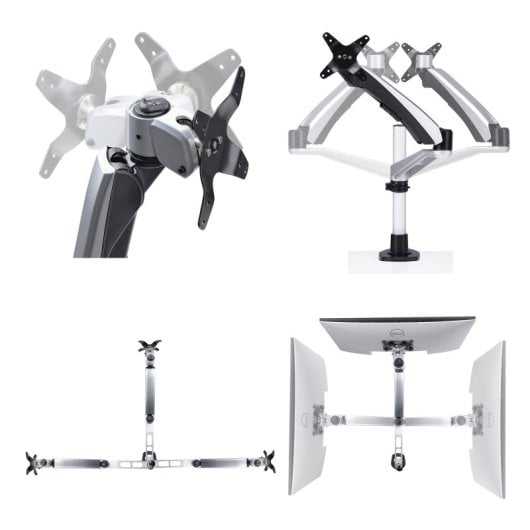 StarTech.com Support de bureau pour écran ultra-large VESA 75 x 75/100 x 100 27 pouces 16:9/30 pouces 21:9 – Œillet ou pince en C – Réglage sans outil – Bras à ressort