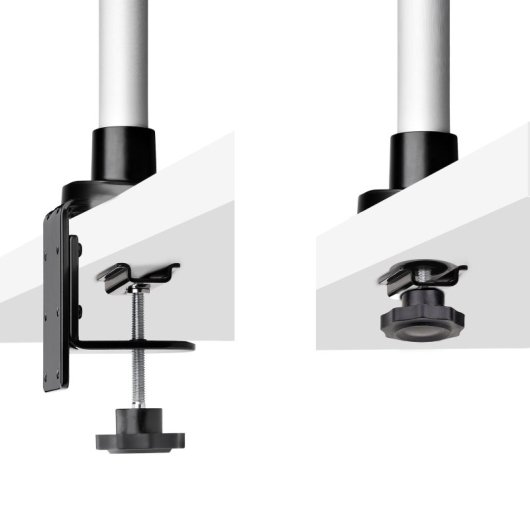 StarTech.com Support de bureau pour écran ultra-large VESA 75 x 75/100 x 100 27 pouces 16:9/30 pouces 21:9 – Œillet ou pince en C – Réglage sans outil – Bras à ressort