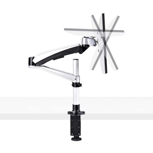 StarTech.com Support de bureau pour écran ultra-large VESA 75 x 75/100 x 100 27 pouces 16:9/30 pouces 21:9 – Œillet ou pince en C – Réglage sans outil – Bras à ressort