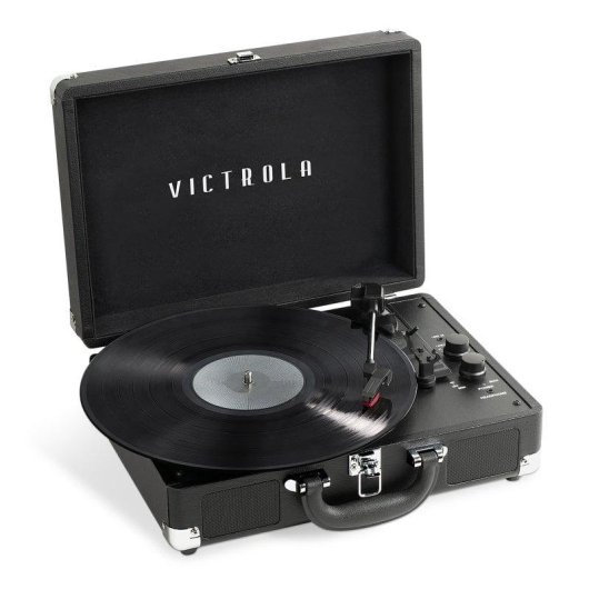 Platenspeler Victrola Journy+ Bluetooth Riemaandrijving Ingebouwde Luidsprekers Zwart
