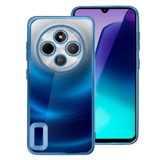 Cool Capa Borda Metalizada Azul para Xiaomi Redmi 14C / Poco C75