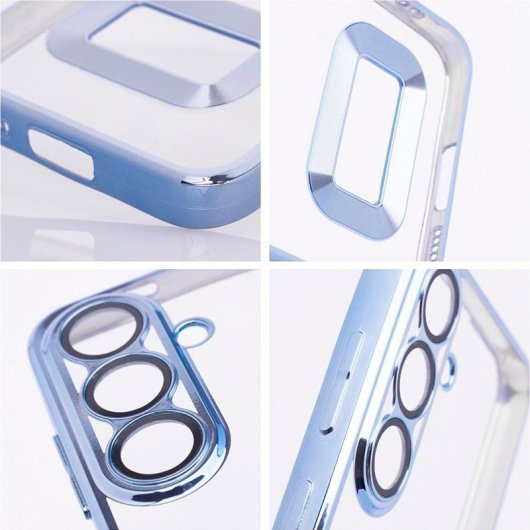 Cool Capa Borda Metalizada Azul para Xiaomi Redmi 14C / Poco C75
