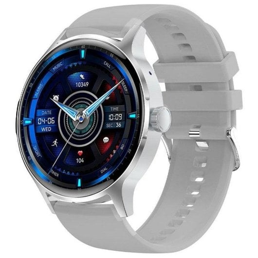 Cool Iris Bluetooth 45mm AMOLED Gris Étanche IP67 SpO2 Pulsomètre Suivi Sommeil Appels