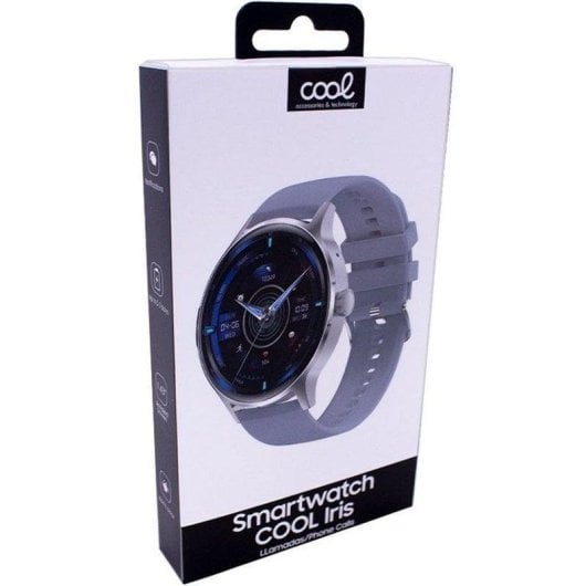 Cool Iris Bluetooth 45mm AMOLED Gris Étanche IP67 SpO2 Pulsomètre Suivi Sommeil Appels