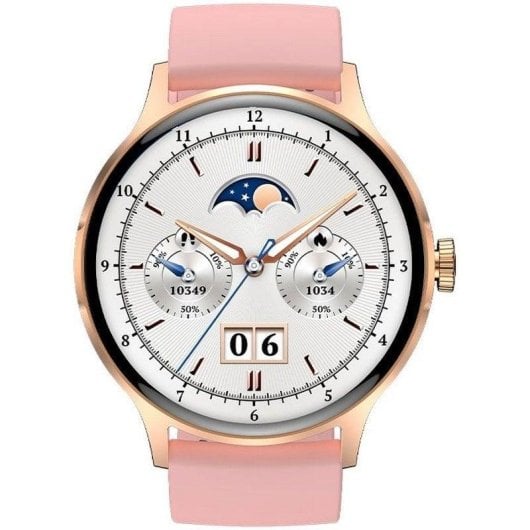 Cool Iris Bluetooth 45mm AMOLED Rose Taille Unique IP67 SpO2 Pulsomètre Sommeil