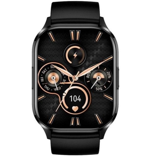 Cool Delta Bluetooth 48mm AMOLED Preto Grande IP67 SpO2 Pulsómetro Monitor Sono Tensiómetro