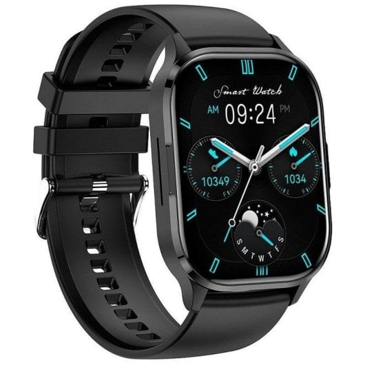 Cool Delta Bluetooth 48mm AMOLED Preto Grande IP67 SpO2 Pulsómetro Monitor Sono Tensiómetro