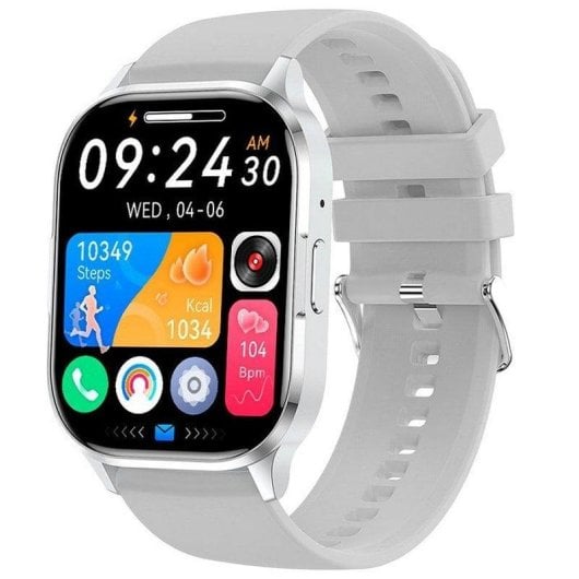 Cool Delta Bluetooth 48mm AMOLED Grau Silikonband Wasserdicht IP67 SpO2 Puls Schlaftr.
