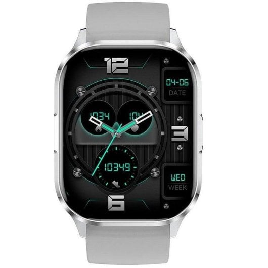 Cool Delta Bluetooth 48mm AMOLED Grau Silikonband Wasserdicht IP67 SpO2 Puls Schlaftr.