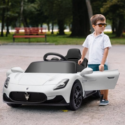 Aiyaplay Coche Eléctrico Para Niños De +3 Años Con Licencia Maserati MC20 Blanco