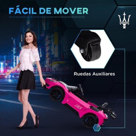 Aiyaplay Coche Eléctrico Para Niños De +3 Años Maserati GT2 Rosa