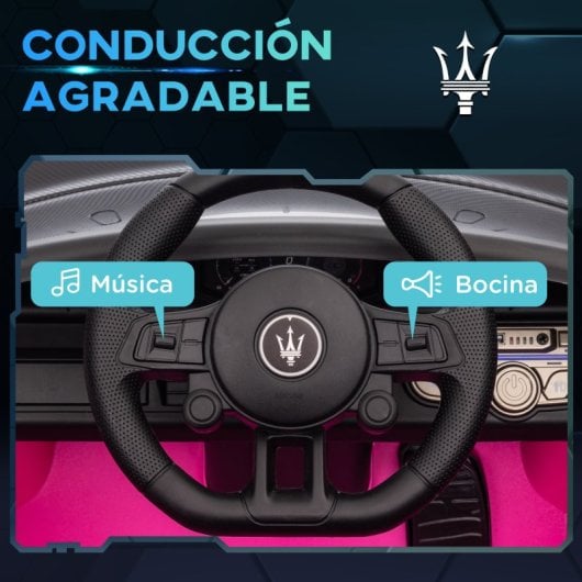 Aiyaplay Coche Eléctrico Para Niños De +3 Años Maserati GT2 Rosa
