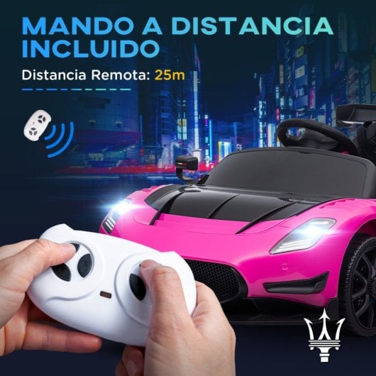 Aiyaplay Coche Eléctrico Para Niños De +3 Años Maserati GT2 Rosa