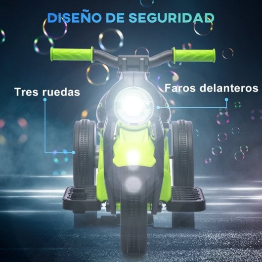 Aiyaplay Moto Eléctrica Para Niños De +2 Años con Función de Soplar Burbujas