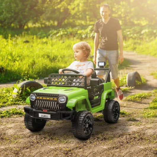 Aiyaplay Coche Eléctrico Para Niños De +3 Años Con Mando a Distancia Verde