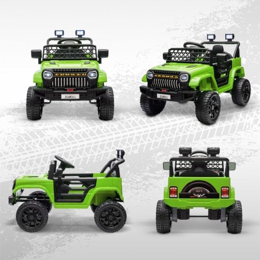 Aiyaplay Coche Eléctrico Para Niños De +3 Años Con Mando a Distancia Verde