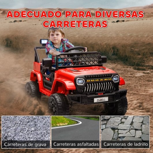 Aiyaplay Coche Eléctrico Para Niños De +3 Años Con Mando a Distancia Rojo